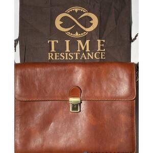 TIME RESISTANT LEATHER PORTFOLIO WORK BAG